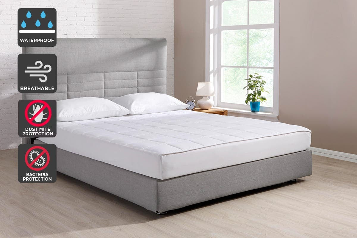 Ovela Waterproof Fitted Cotton Mattress Protector (Single)