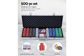 Poker Set With 500 Chips Casino Gamble Set