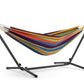 Komodo - Double Cotton Hammock with Space Saving Steel Frame - Tropical