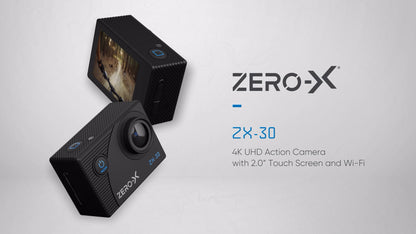 Zero-X ZX-30 4K UHD Action Camera with Touch Screen & Wi-Fi
