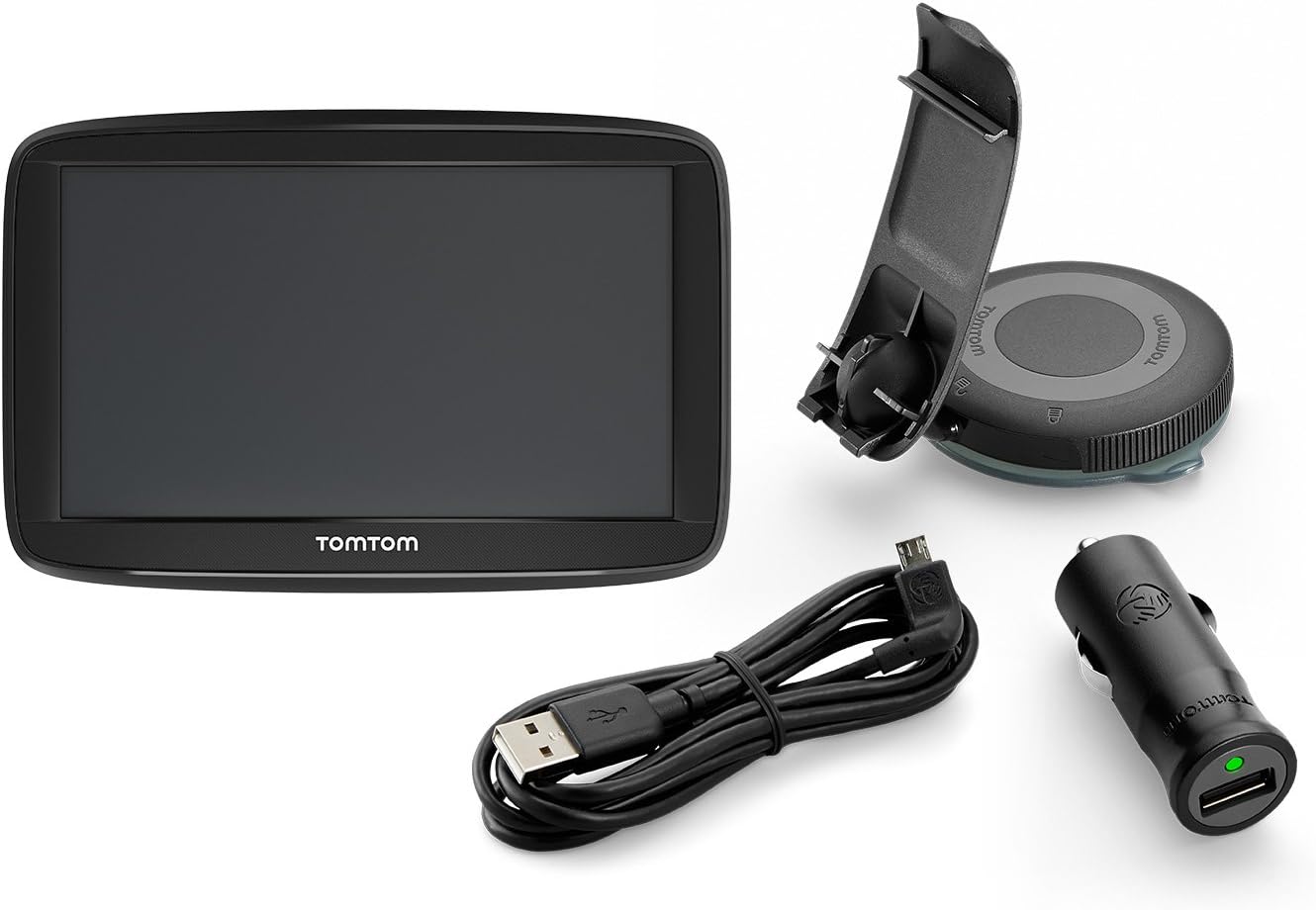 TomTom Car Sat Nav Start 52, 5 Inch Speed Cam Alert Trial, Integrated Reversible