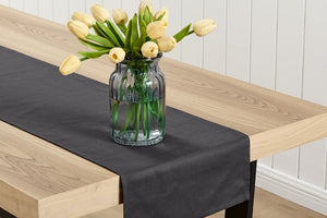 Shangri-La Charcoal Table Runner