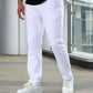 Mens Slant Pocket Slim Straight Jeans - White