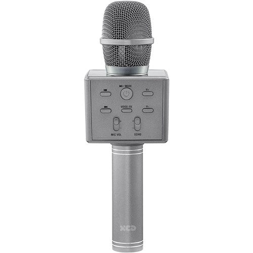 XCD Bluetooth Karaoke Microphone with Voice Changer (Metallic Grey)