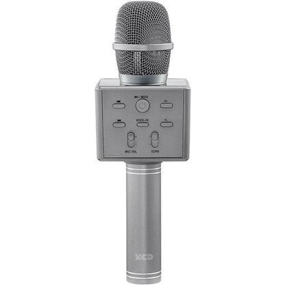XCD Bluetooth Karaoke Microphone with Voice Changer (Metallic Grey)