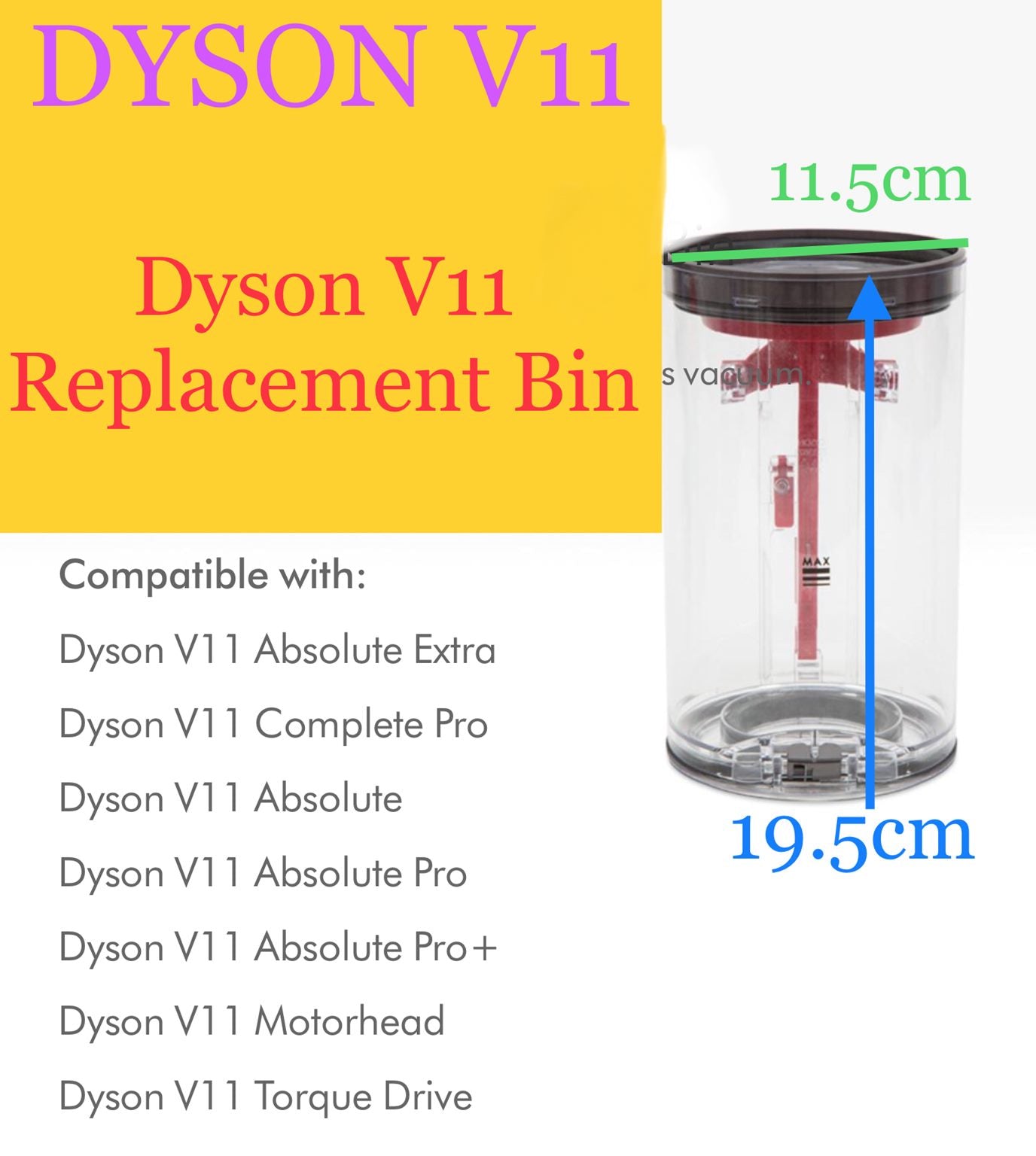 V11 Genuine Dustbin / Canister