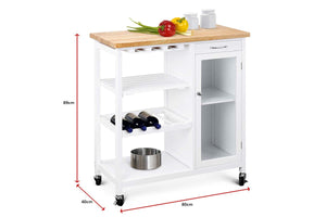 Ovela Lanai Wooden Kitchen Trolley
