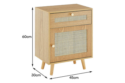 Shangri-La Morocco Rattan Bedroom Furniture Decor Bedside Drawers Stand Table