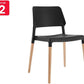 Matt Blatt Set of 2 Mack Dining Chair (Black/Beech)