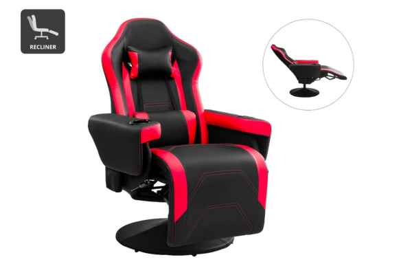 Ergolux Hotshot Recliner Gaming Chair (Black/Red)