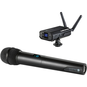 Audio-Technica ATW-1702 System 10 Camera-Mount Wireless Hypercardioid Handheld Microphone System (2.