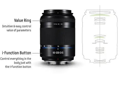 Samsung NX 50-200mm f/4-5.6 Hybrid Lens Black iFunction
