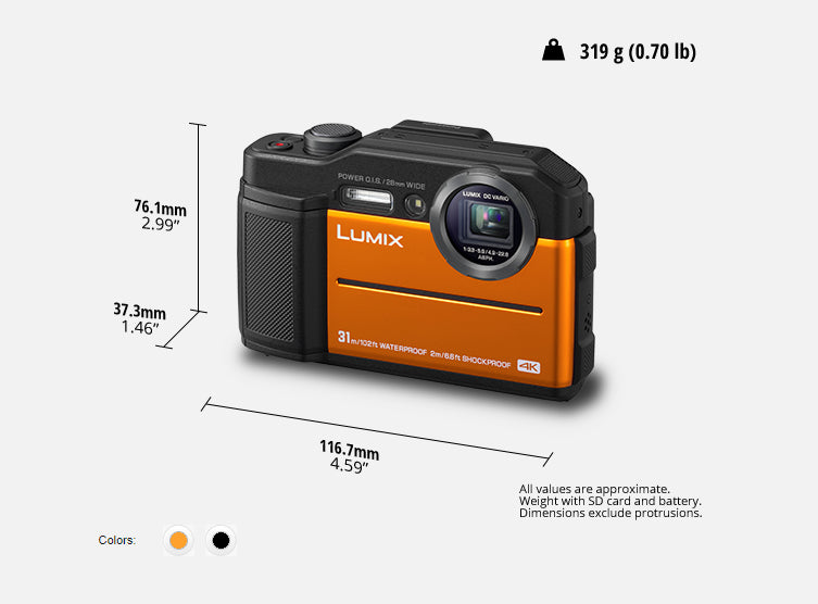 Panasonic Lumix DC-FT7 Orange