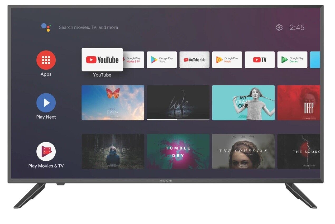 Hitachi 32" HD ANDROID LED TV 32HDGTV Smart TV - Netflix, Stan, Disney