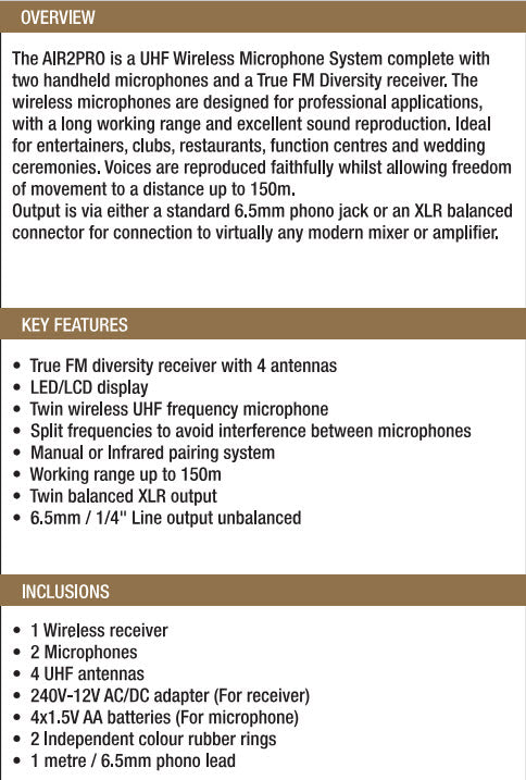 Air2 Pro  Wireless Microphone System By Stadium - Refurbished Phone at Tydi NZ