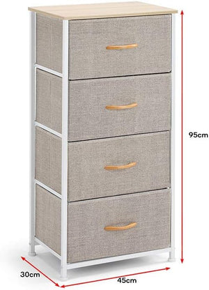 Ovela 4 Drawer Storage Chest (Beige) - OVCHSTD4DBA