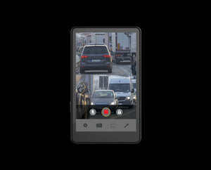 Kapture Dual channel dash camera with 4″ touch screen
