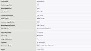 Canon RF 24-105mm f/4L IS USM Lens