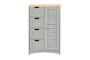 Ovela Bayview Bathroom 4 Drawer Cabinet (Grey)