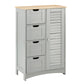 Ovela Bayview Bathroom 4 Drawer Cabinet (Grey)