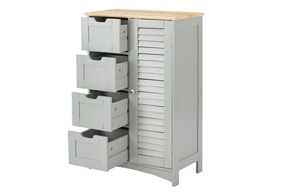 Ovela Bayview Bathroom 4 Drawer Cabinet (Grey)