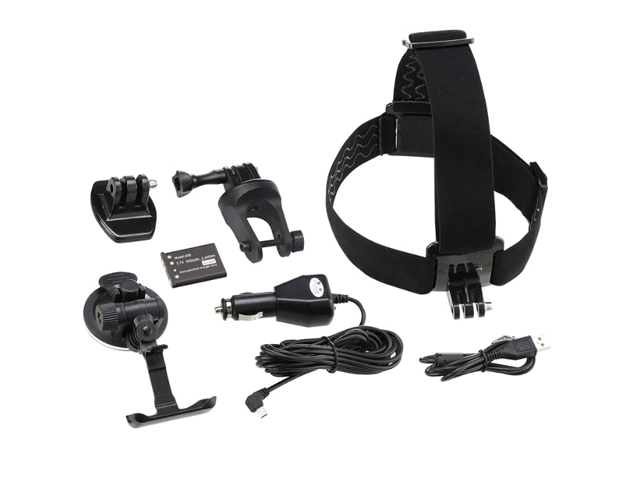 Full HD Dash Cam with waterproof & Sports Camera Pack