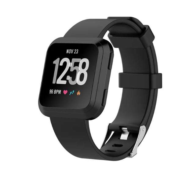 Fitbit Versa Leather Band- Black