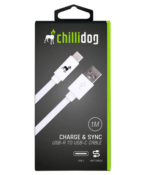 Chillidog USB-C To USB-A Cable White 1M