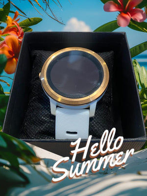 Garmin Vivoactive 3 (White with Gold Hardware)