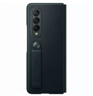 Samsung Z Fold3 Leather Flip Cover - Black