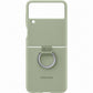 Silicone Cover with Ring for Samsung Galaxy Z Flip3 Olive Green