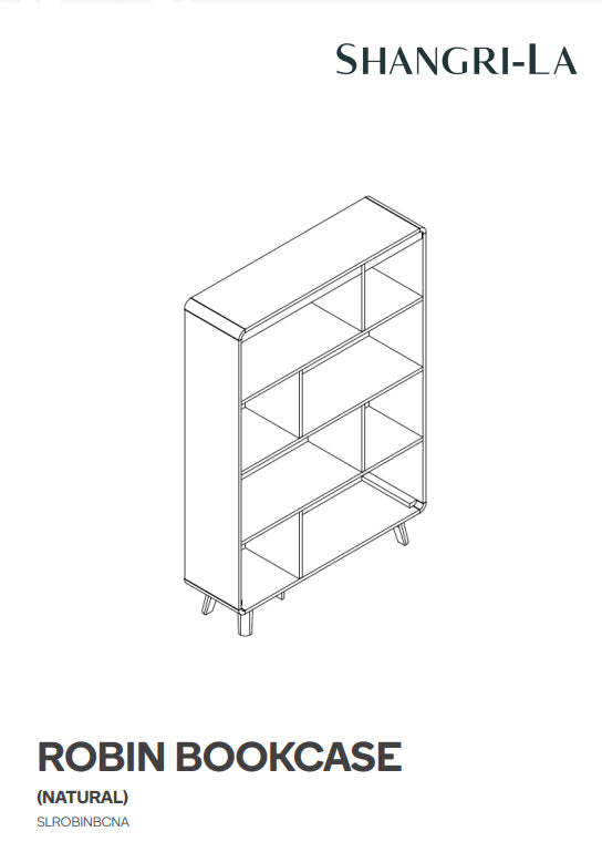 Shangri-La Robin Bookcase (Natural) - SLROBINBCNA
