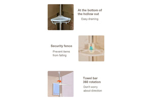 Ovela Adjustable Telescopic Bathroom Caddy Rack