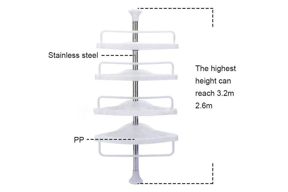 Ovela Adjustable Telescopic Bathroom Caddy Rack