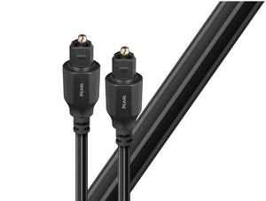 AudioQuest - Optilink Pearl 5' Digital Optical Audio Cable - Gray/Gray Stripe