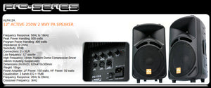 Audioline Pro Series 2 Way Active  PA Speaker