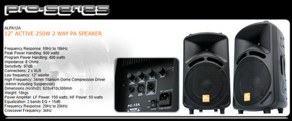 Audioline Pro Series 2 Way Active  PA Speaker