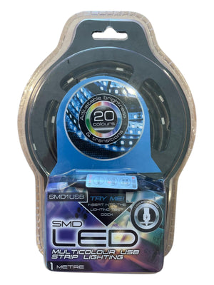 LED Multricolour USB Strip Lighting 1 METRE