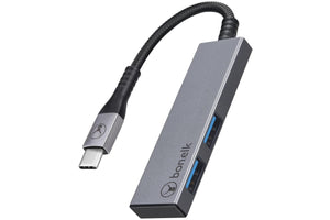 Bonelk: Long-Life USB-C to 2 Port USB 3.0 Slim Hub - Space Grey - Refurbished Electronics at Tydi NZ
