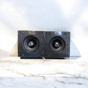 Jensen Elite-101 In wall Ceiling speakers 6.5” 2 Way 110W RMS Black Glass Panels