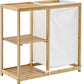 Ovela Bamboo Laundry Basket and Shelf - OVBAMBOOLSA