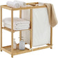Ovela Bamboo Laundry Basket and Shelf - OVBAMBOOLSA
