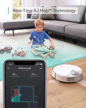 eufy L70 Hybrid, Robot Vacuum, 2-in-1 Vacuum and Mop, Wi-Fi, Real-Time Mapping, 2200Pa Strong Suctio