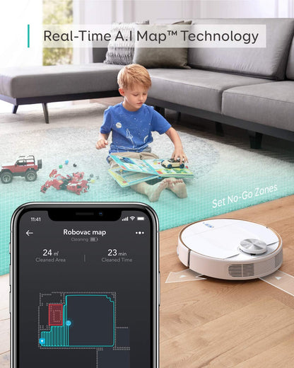 eufy L70 Hybrid, Robot Vacuum, 2-in-1 Vacuum and Mop, Wi-Fi, Real-Time Mapping, 2200Pa Strong Suctio
