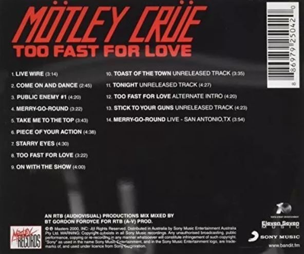 Motley Crue - Too Fast For Love