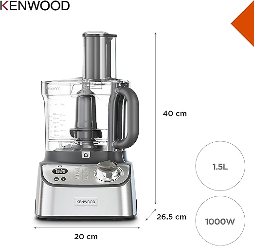 Kenwood FDM71.450SS MulticolorPro Express Weigh food processor with 8 accessories, adjustable speed