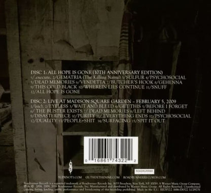 SLIPKNOT - ALL HOPE IS GONE (10TH ANNIVERSARY) 2 CD