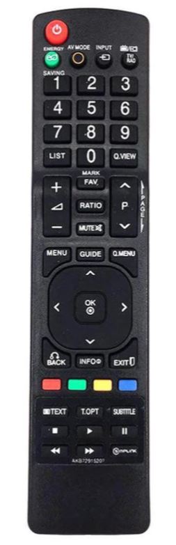 Replacement Remote for LG Televisions AKB72915207