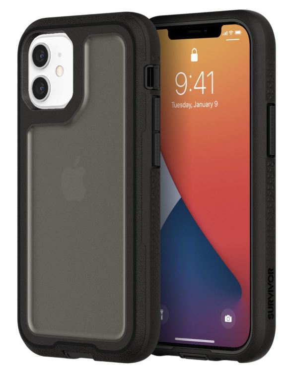 Griffin Survivor Extreme Protective Case for iPhone 12 Mini - Black