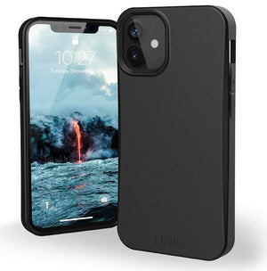 UAG Biodegradable Outback Series Phone Case for iPhone 12 Mini, Black